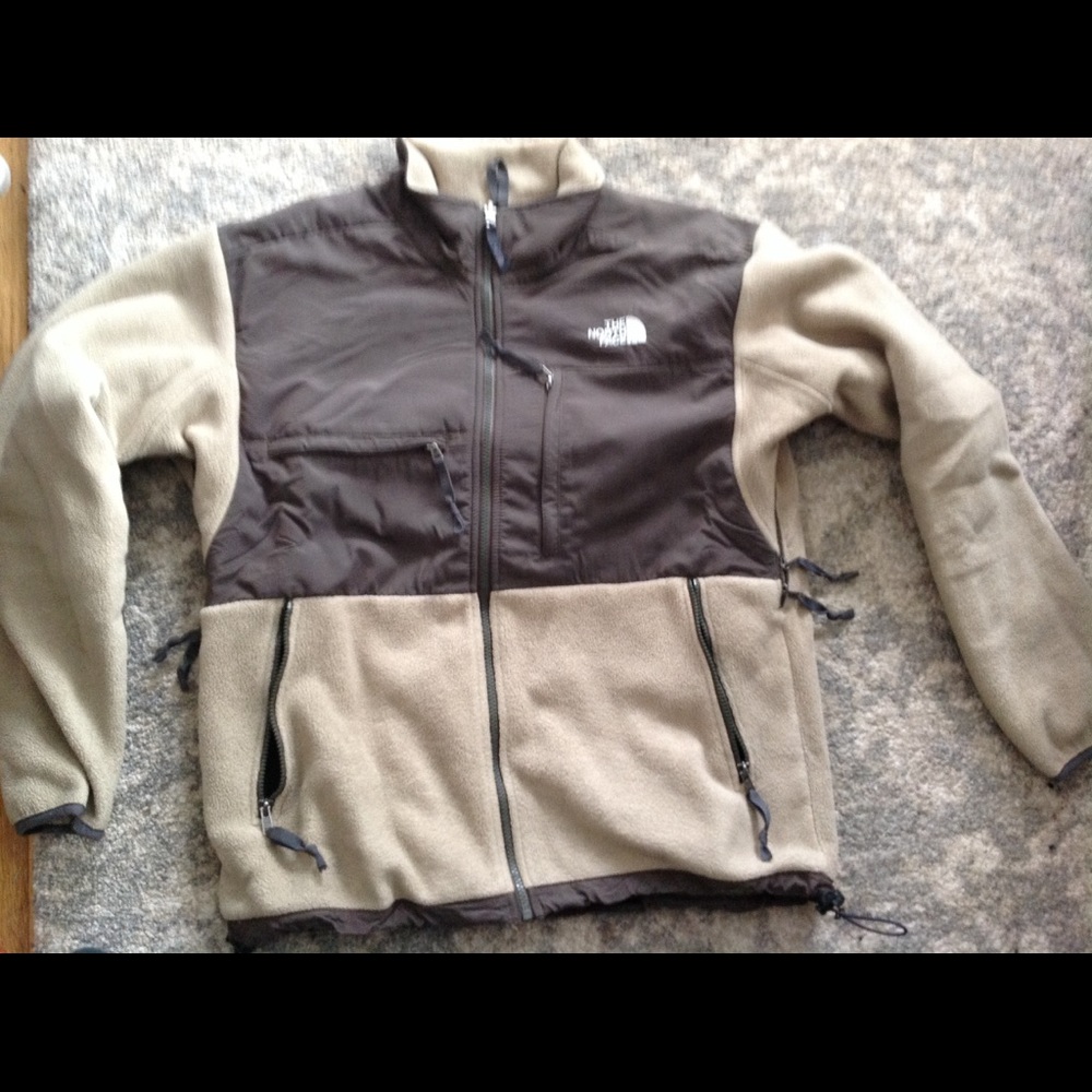 North face mens Denali fleece- tan sz M